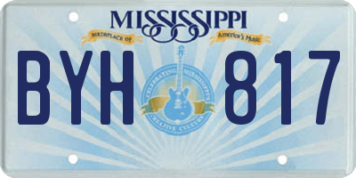 MS license plate BYH817