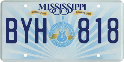 MS license plate BYH818
