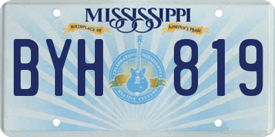 MS license plate BYH819