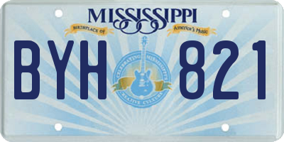 MS license plate BYH821