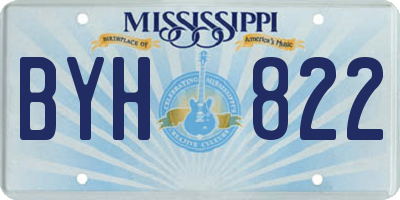 MS license plate BYH822