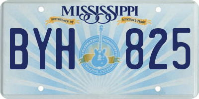 MS license plate BYH825