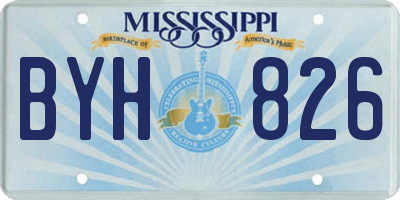 MS license plate BYH826