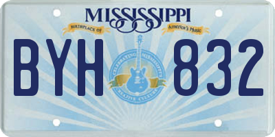 MS license plate BYH832