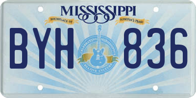 MS license plate BYH836