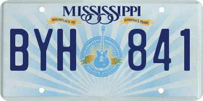 MS license plate BYH841