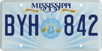 MS license plate BYH842