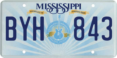 MS license plate BYH843