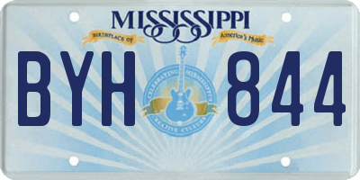 MS license plate BYH844