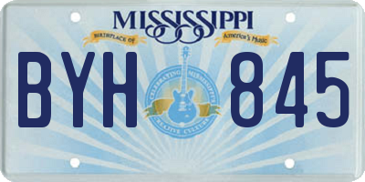 MS license plate BYH845