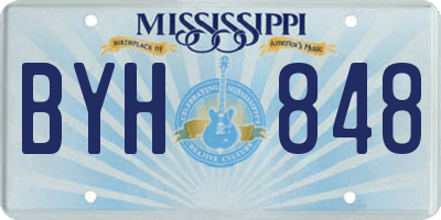 MS license plate BYH848