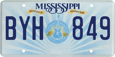 MS license plate BYH849