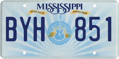 MS license plate BYH851