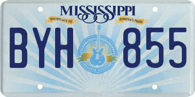MS license plate BYH855