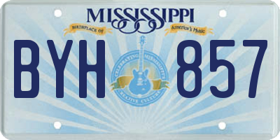 MS license plate BYH857