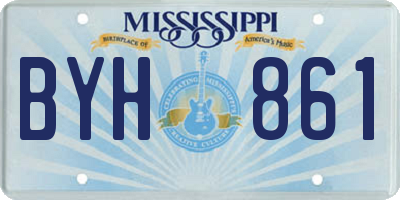 MS license plate BYH861