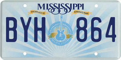 MS license plate BYH864