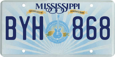MS license plate BYH868