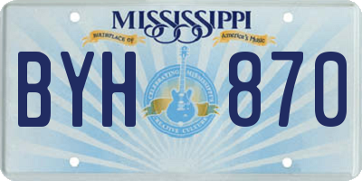 MS license plate BYH870
