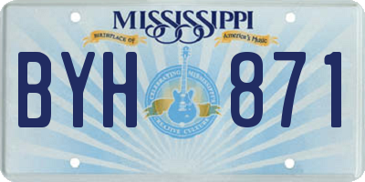 MS license plate BYH871