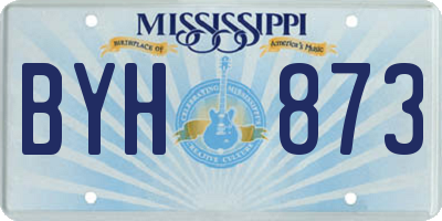 MS license plate BYH873