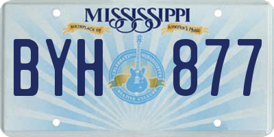 MS license plate BYH877