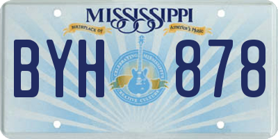 MS license plate BYH878