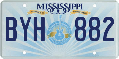 MS license plate BYH882