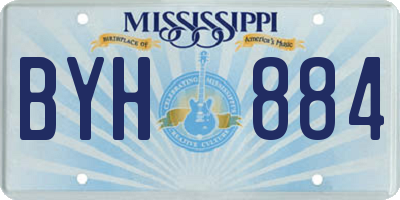 MS license plate BYH884