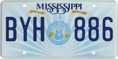 MS license plate BYH886