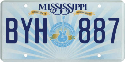 MS license plate BYH887
