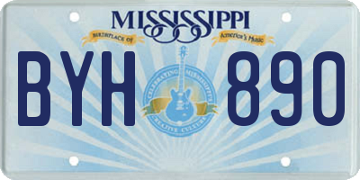 MS license plate BYH890