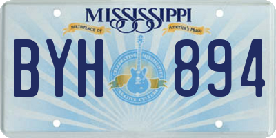 MS license plate BYH894
