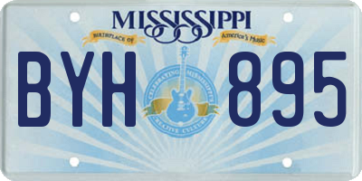 MS license plate BYH895