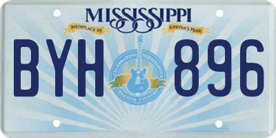 MS license plate BYH896