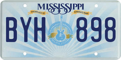 MS license plate BYH898