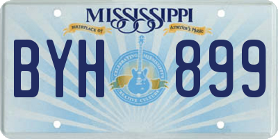 MS license plate BYH899