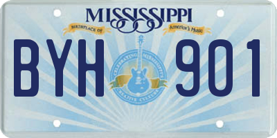 MS license plate BYH901