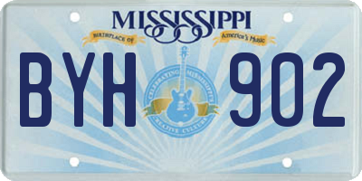 MS license plate BYH902