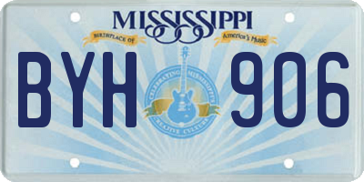 MS license plate BYH906