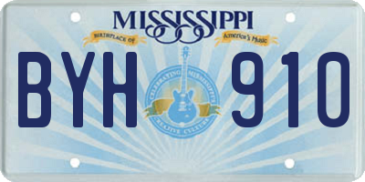 MS license plate BYH910