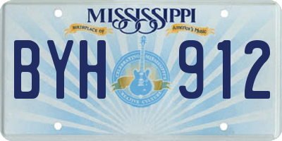 MS license plate BYH912