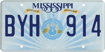MS license plate BYH914