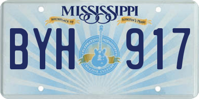 MS license plate BYH917