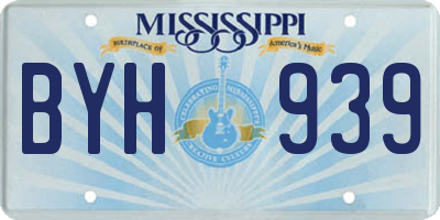 MS license plate BYH939