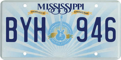 MS license plate BYH946