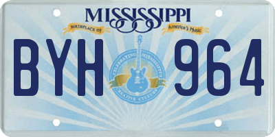 MS license plate BYH964
