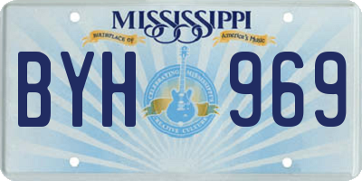 MS license plate BYH969
