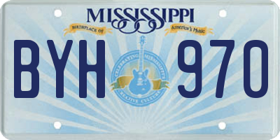 MS license plate BYH970