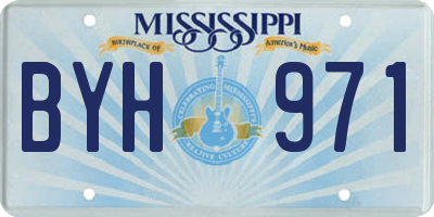 MS license plate BYH971